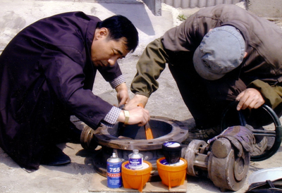 搪瓷修复现场照片